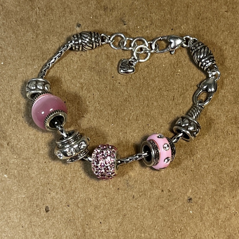 Brighton PINK Add a Bead Bracelet NEW